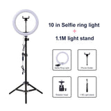 Video Light Dimmable LED Selfie Ring Light USB ring lamp Photography Light with Phone Holder 2M tripod stand for Makeup Youtube - Snapmart.store