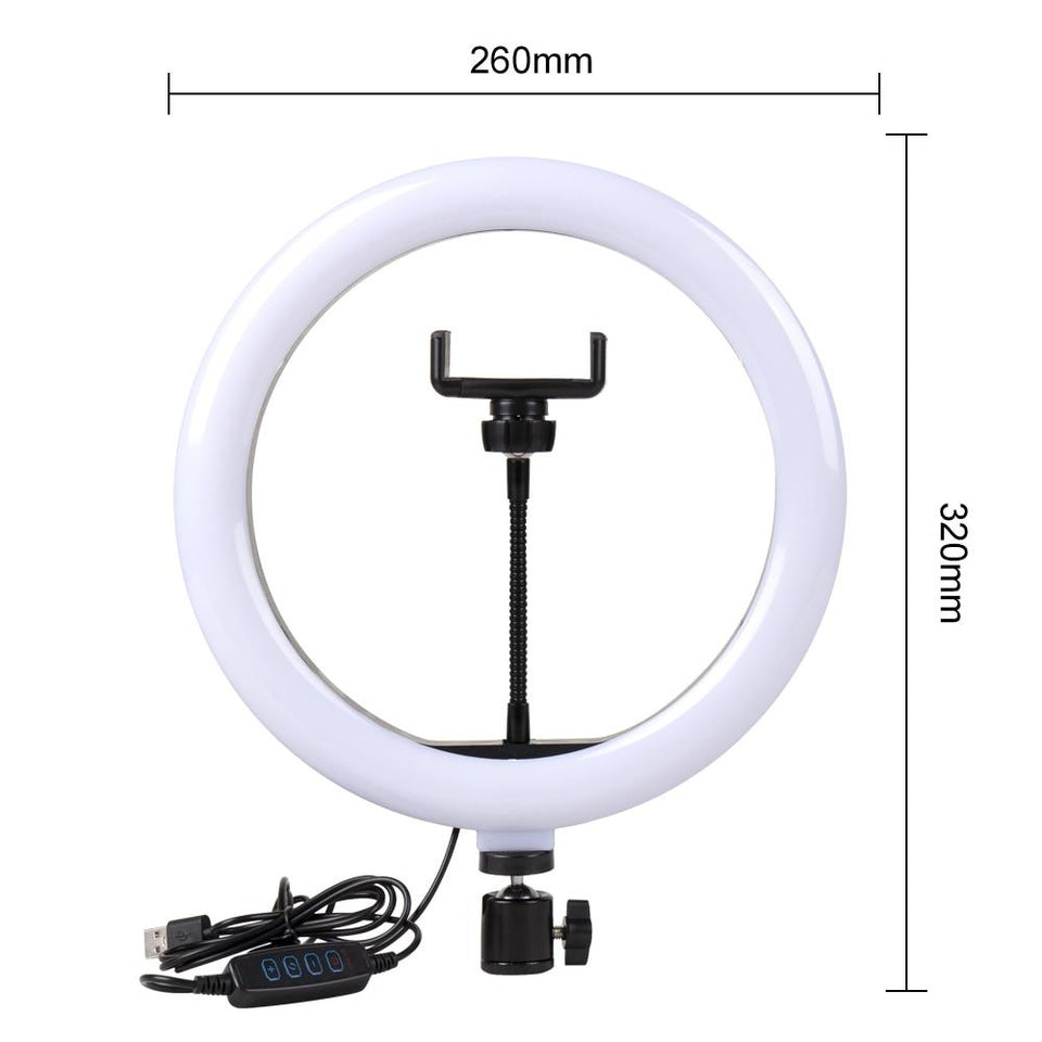 Video Light Dimmable LED Selfie Ring Light USB ring lamp Photography Light with Phone Holder 2M tripod stand for Makeup Youtube - Snapmart.store