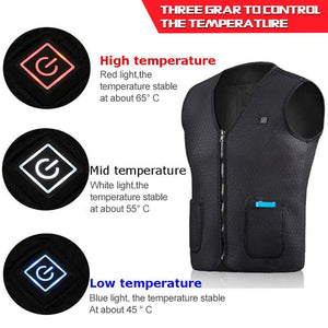 FLEXIBLE USB RECHARGEABLE INFRARED HEATING VEST - Snapmart.store