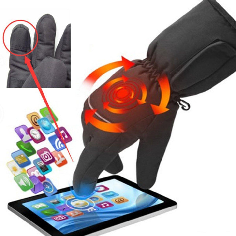 WATERPROOF RECHARGEABLE HEATED GLOVES FOR MEN WOMEN - ONE SIZE FITS THE MOST - Snapmart.store