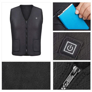 FLEXIBLE USB RECHARGEABLE INFRARED HEATING VEST - Snapmart.store