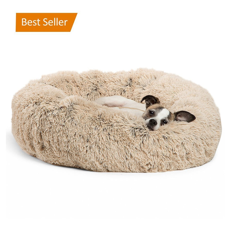 Calming Shag Vegan Fur Donut Cuddler - 23"x23" - Snapmart.store