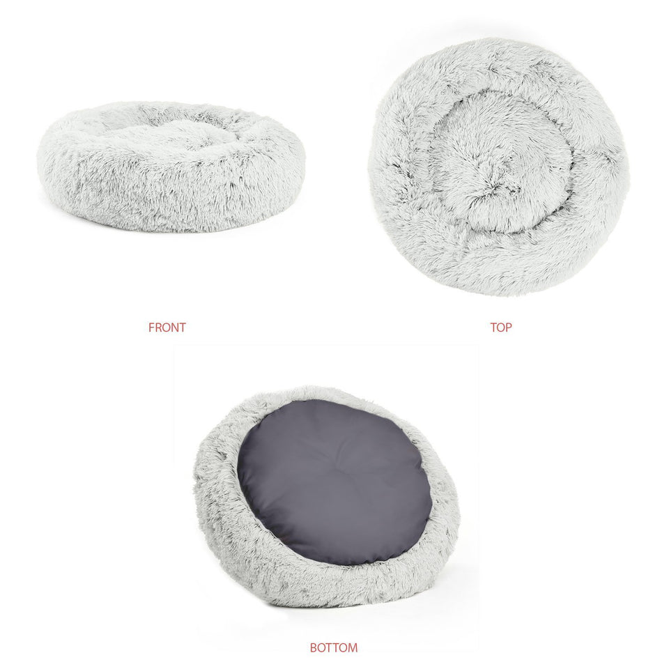 Calming Shag Vegan Fur Donut Cuddler - 23"x23" - Snapmart.store