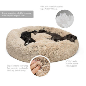 Calming Shag Vegan Fur Donut Cuddler - 45"x45" - Snapmart.store