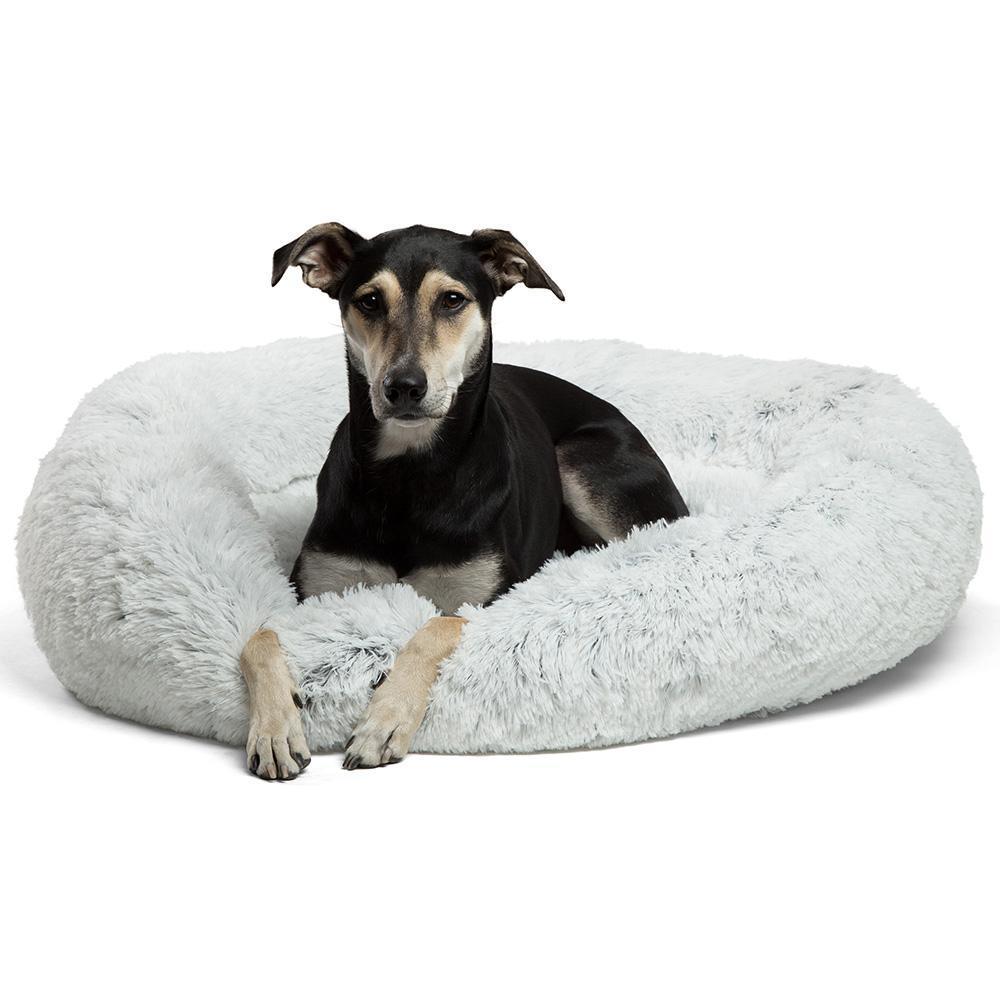 Calming Shag Vegan Fur Donut Cuddler -  36