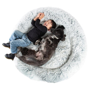 Calming Shag Vegan Fur Donut Cuddler - 45"x45" - Snapmart.store