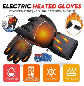 WATERPROOF RECHARGEABLE HEATED GLOVES FOR MEN WOMEN - ONE SIZE FITS THE MOST - Snapmart.store