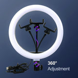 Video Light Dimmable LED Selfie Ring Light USB ring lamp Photography Light with Phone Holder 2M tripod stand for Makeup Youtube - Snapmart.store