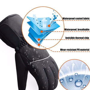 WATERPROOF RECHARGEABLE HEATED GLOVES FOR MEN WOMEN - ONE SIZE FITS THE MOST - Snapmart.store