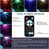Sound Activated Rotating Disco Ball Party Lights Strobe Light 3W RGB LED Stage Lights For Christmas Home KTV Xmas Wedding Show - Snapmart.store
