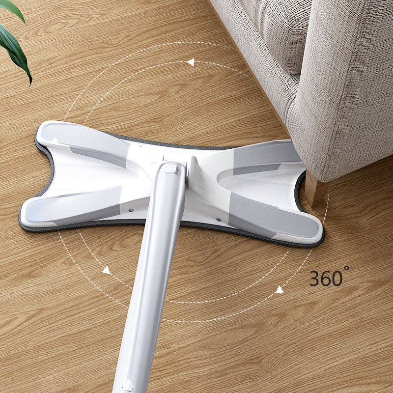 X-type Floor Mop with 3pcs Reusable Microfiber Pads 360 Degree Flat Mop for Home Replace Hand-free Wash Household Cleaning Tools - Snapmart.store