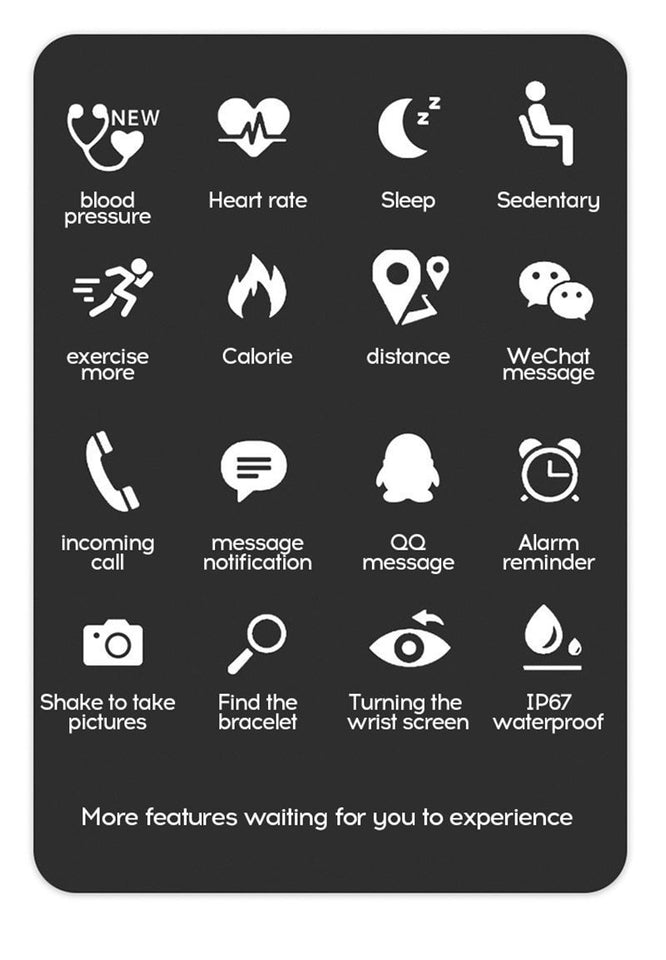 Smart Watch - Fitness Tracker IP67 Waterproof - Snapmart.store