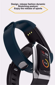 E18 Smart Band - Heart Rate Monitor, Sport Bracelet IP67 Waterproof Fitness Tracker - Snapmart.store