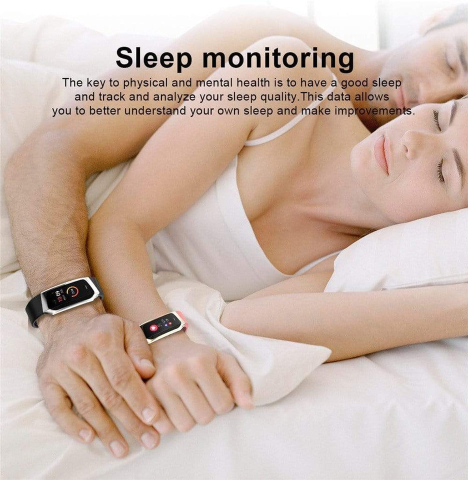 E18 Smart Band - Heart Rate Monitor, Sport Bracelet IP67 Waterproof Fitness Tracker - Snapmart.store