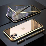 360 Metal Case For iPhone 6 7 8 Plus X XR XS MAX Case Magnetic Luxury Shockproof Tempered Glass Cover For iPhone 11 Pro Max Case - Snapmart.store