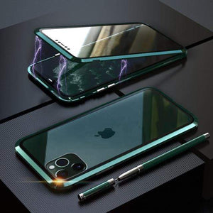 360 Metal Case For iPhone 6 7 8 Plus X XR XS MAX Case Magnetic Luxury Shockproof Tempered Glass Cover For iPhone 11 Pro Max Case - Snapmart.store