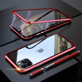 360 Metal Case For iPhone 6 7 8 Plus X XR XS MAX Case Magnetic Luxury Shockproof Tempered Glass Cover For iPhone 11 Pro Max Case - Snapmart.store