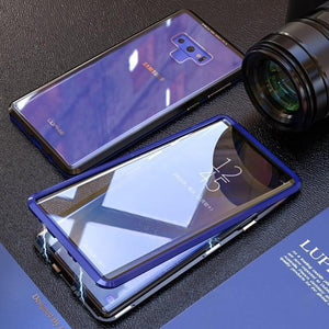 Case For Samsung Galaxy S8 Plus S8Plus S9 Note 9 8 Magnetic Metal Bumper Tempered Glass Cover For Samsung S8 Case coque - Snapmart.store