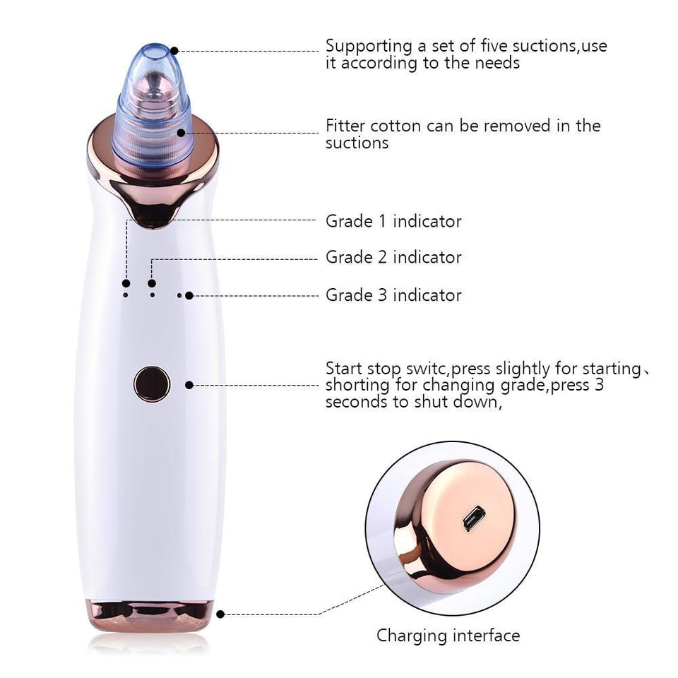 Pore Vacuum Blackhead Remover | Dermasuction - Snapmart.store