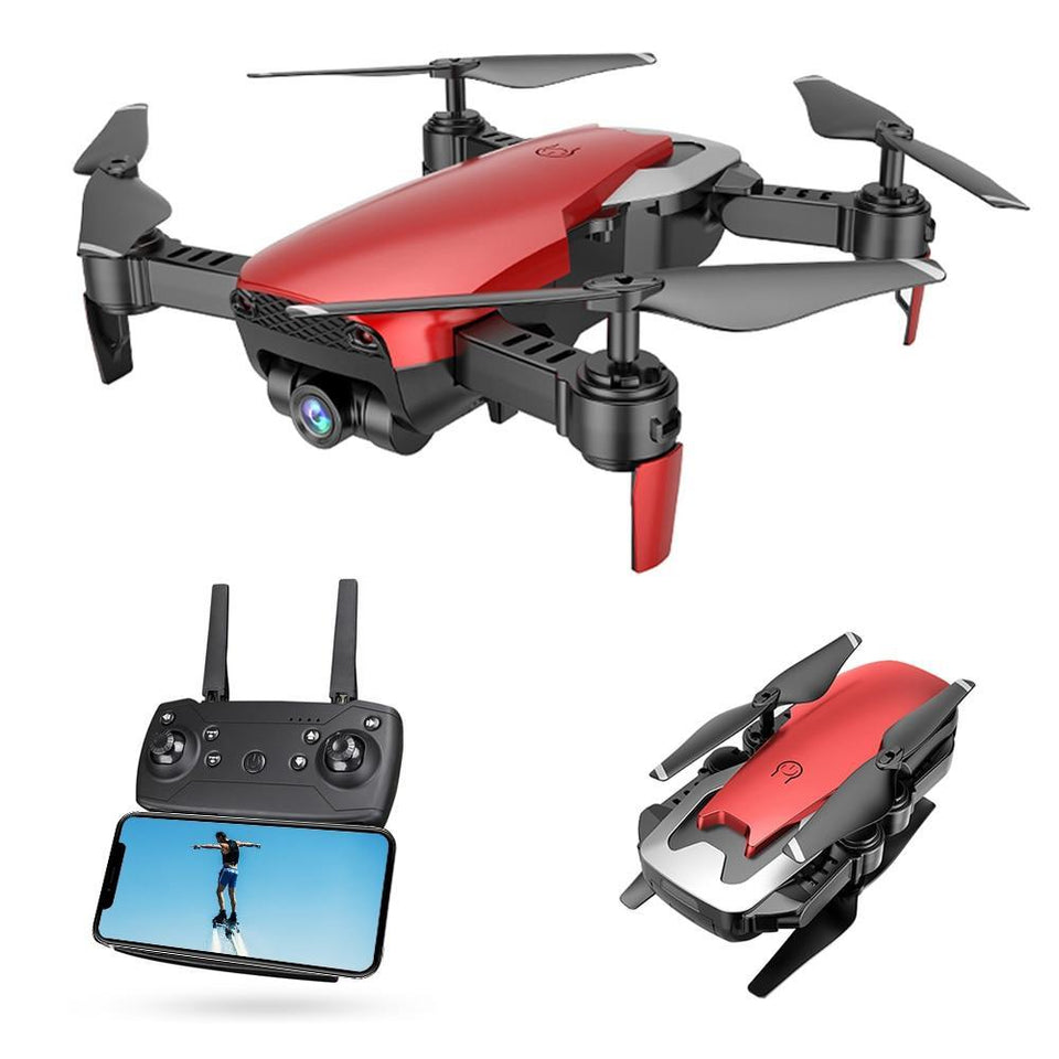 Global Drone FPV Selfie Dron Foldable Drone with Camera HD Wide Angle Live Video - Snapmart.store