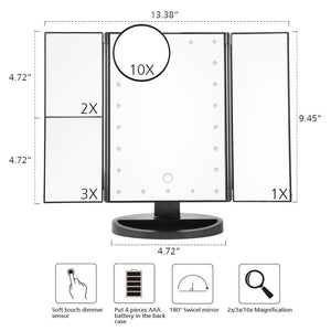 LED Touch Screen Makeup Mirror - Snapmart.store