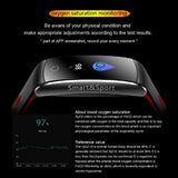 Smart Bracelet Heart Rate Monitor Waterproof Fitness Tracker Bluetooth Watch Band - Snapmart.store