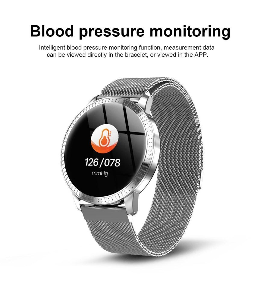 Smart Watch Waterproof Blood Pressure Monitor For Men Women - Snapmart.store