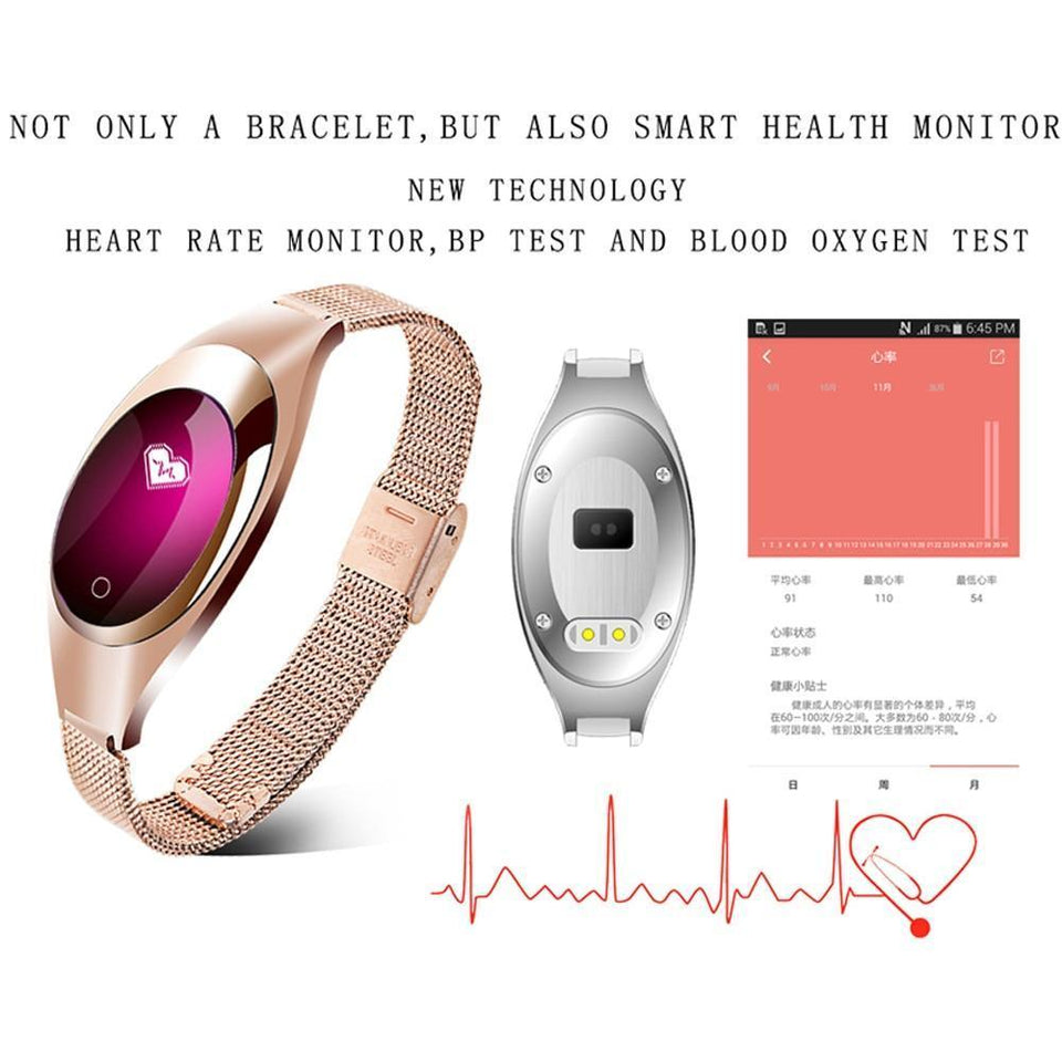 Smart Watch - Blood Pressure Heart Rate Monitor, Fitness Tracker, Pedometer. - Snapmart.store