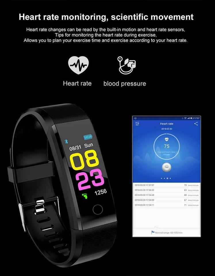 Smart Watch and Blood Pressure Monitor for Men Women Fitness Tracker - Snapmart.store
