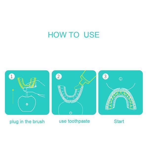 Sonic Automatic Toothbrush Ultrasonic 360 - Snapmart.store