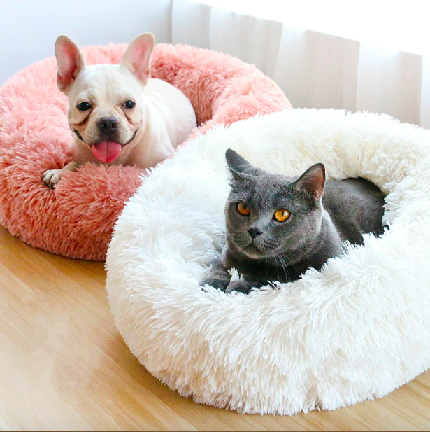 Calming Bed For Dogs, Cats, With Pet Anti-Anxiety - Snapmart.store