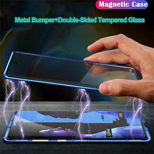 360° Magnetic Case For Samsung S10 Plus S9 Note 10 + Double Sided Tempered Glass - Snapmart.store