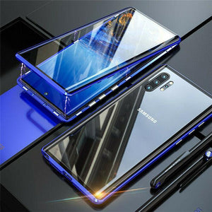 360° Magnetic Case For Samsung S10 Plus S9 Note 10 + Double Sided Tempered Glass - Snapmart.store