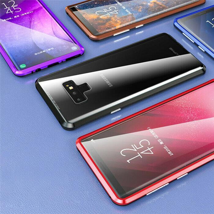 360° Magnetic Case For Samsung S10 Plus S9 Note 10 + Double Sided Tempered Glass - Snapmart.store