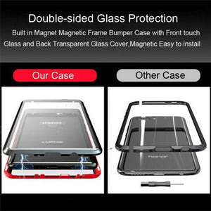 360° Magnetic Case For Samsung S10 Plus S9 Note 10 + Double Sided Tempered Glass - Snapmart.store