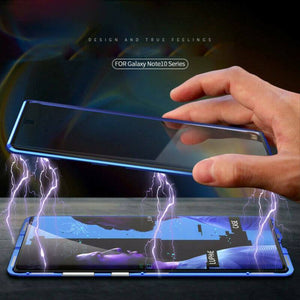 360° Magnetic Case For Samsung S10 Plus S9 Note 10 + Double Sided Tempered Glass - Snapmart.store