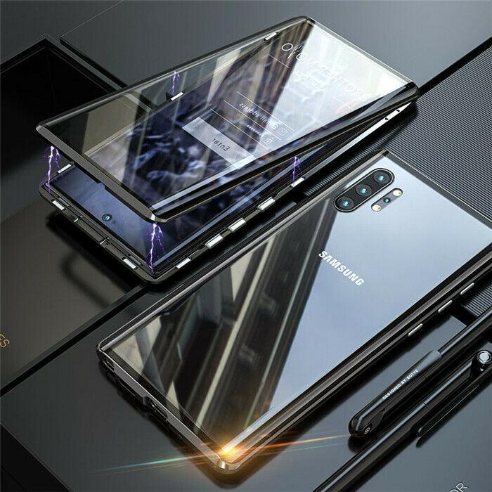 360° Magnetic Case For Samsung S10 Plus S9 Note 10 + Double Sided Tempered Glass - Snapmart.store