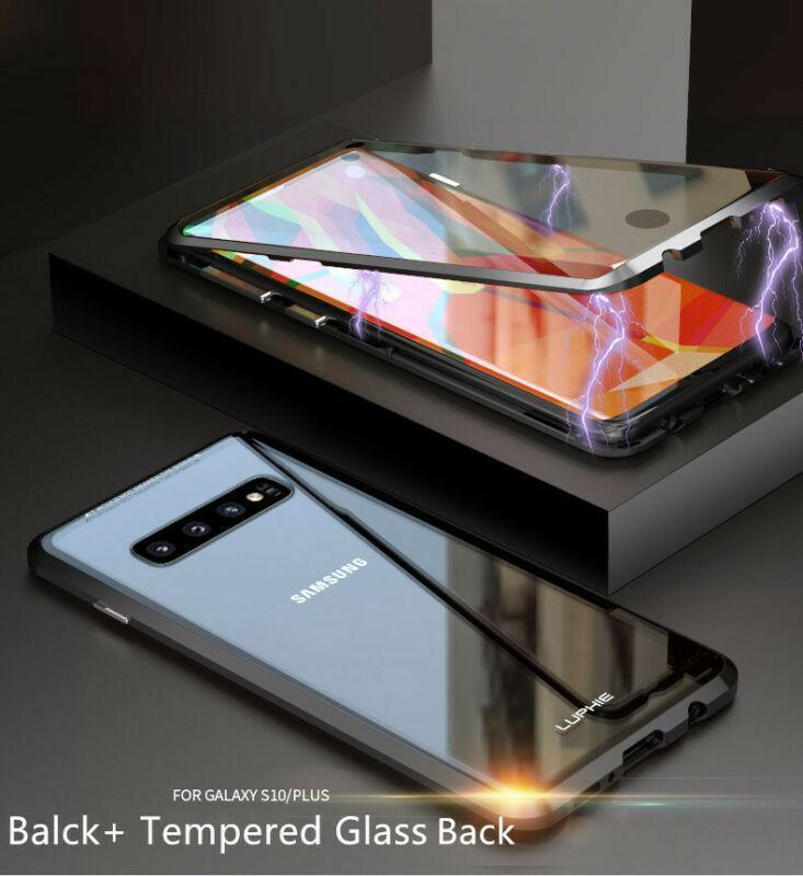 360° Magnetic Case For Samsung S10 Plus S9 Note 10 + Double Sided Tempered Glass - Snapmart.store