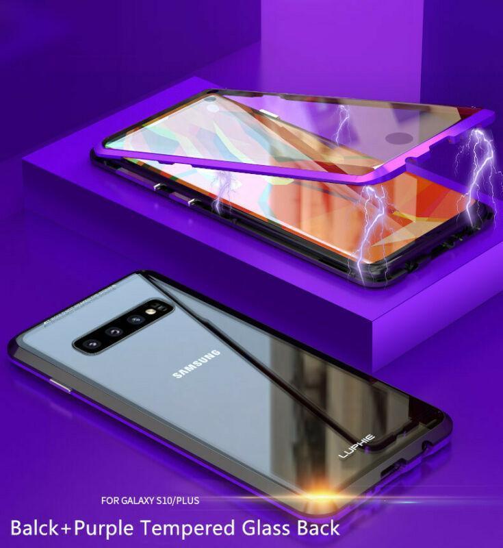 360° Magnetic Case For Samsung S10 Plus S9 Note 10 + Double Sided Tempered Glass - Snapmart.store