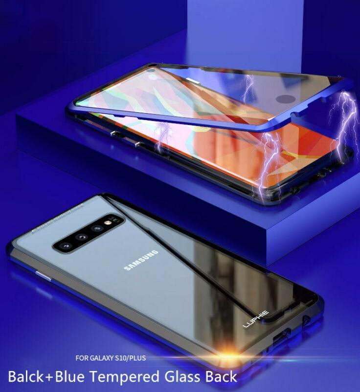 360° Magnetic Case For Samsung S10 Plus S9 Note 10 + Double Sided Tempered Glass - Snapmart.store