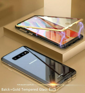 360° Magnetic Case For Samsung S10 Plus S9 Note 10 + Double Sided Tempered Glass - Snapmart.store